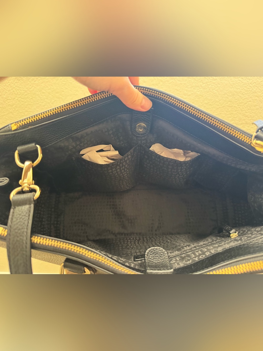 Kate Spade Black Pebble Leather Tote - like new! - Picture 6 of 6